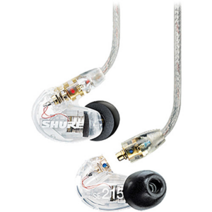 Shure SE215 Sound-Isolating In-Ear Stereo Earphones Clear