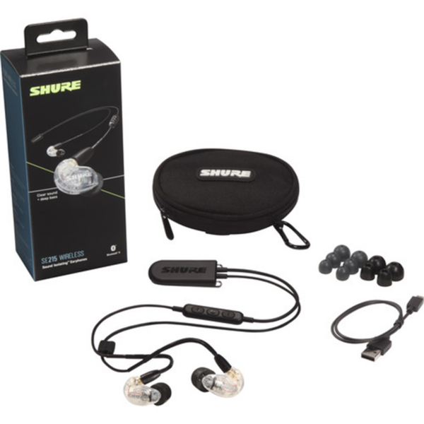 Shure SE215 Wireless Sound-Isolating Earphones clear