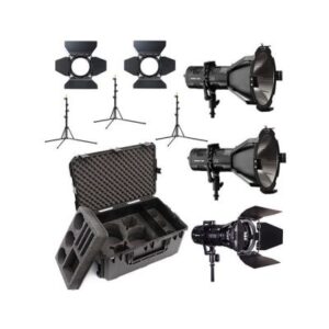 Hive Lighting 3 Light Kit with 2 HORNET 200-C Par Spot Lights & 1 WASP 100-C Par Spot Light, 3 Stands & C-Series 3 Light Hard Rolling Case with Custom Foam The 2-Hornet 200-C PAR Spot LED, 1-Wasp 100-C 3-Light Kit with Hard Rolling Case from HIVE Lighting was put together for image makers who require a compact, lightweight solution backed by color, power, and light intensity options for shooting on location. The kit contains two Hornet 200-C PAR Spot LED lights and one Wasp 100-C PAR Spot light, each with an adjustable yoke, Superspot reflector, barndoor set, multi-voltage power supply, and a light stand. HIVE also includes a hard rolling case to safely store and transport the kit.