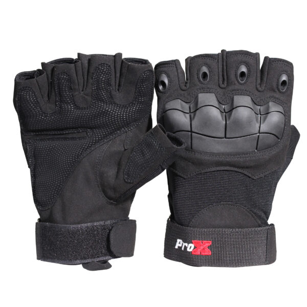 X-GRIPZ Hard Rubber Knuckle Fingerless Gloves - For Truss and Stage Performance