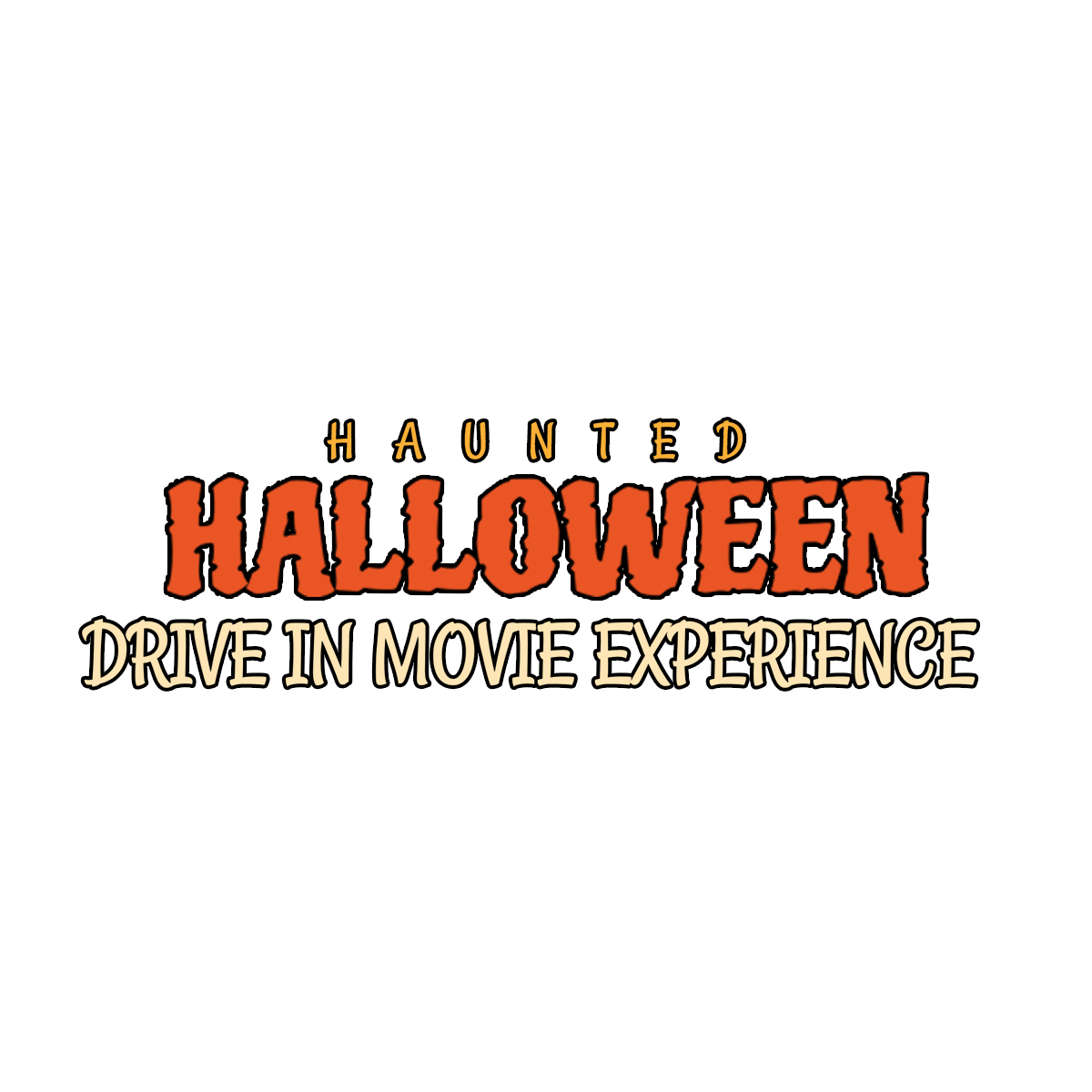 Haunted Halloween Drive In Movie Logo