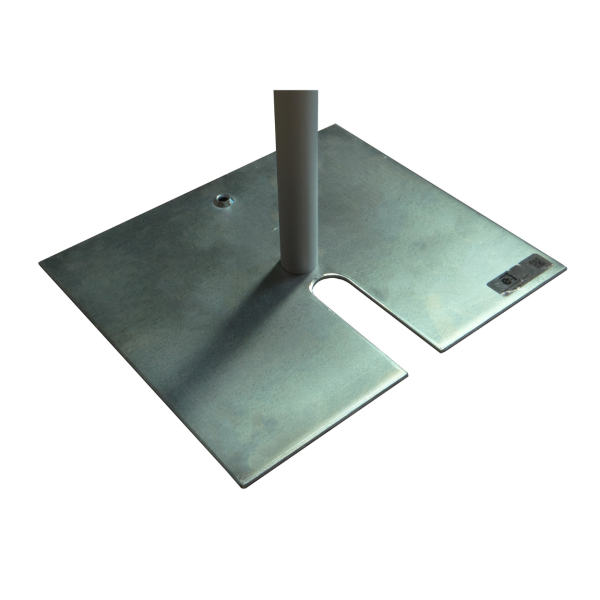 12" x 12" Silver Pipe And Drape Base Plate Rental