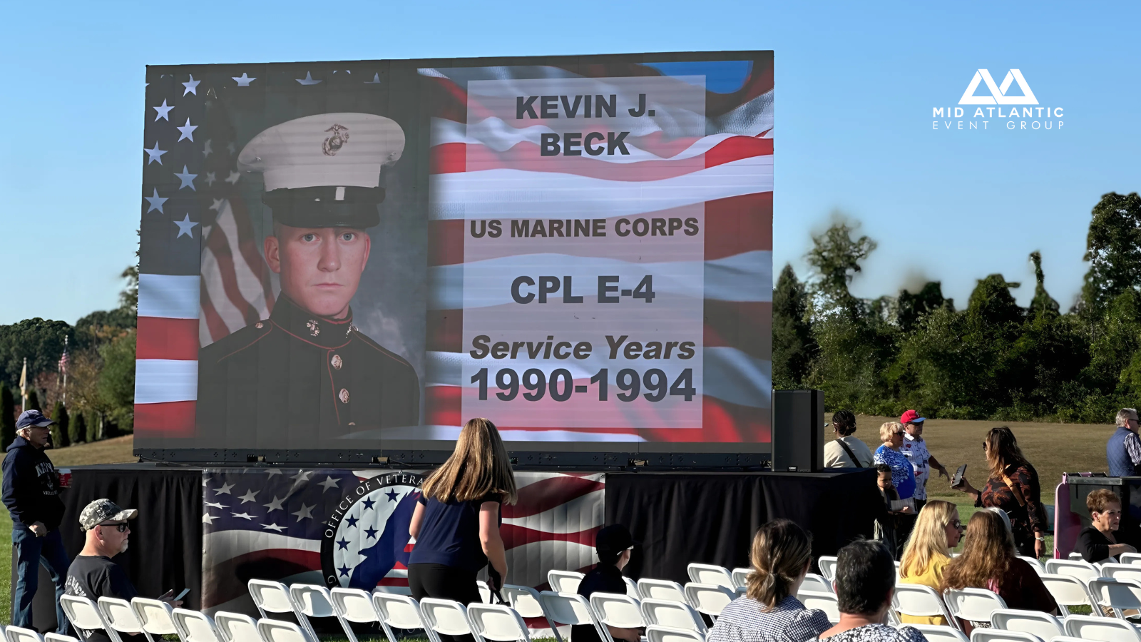 LED Video Wall Event Production for Gloucester Township Veterans Medal Ceremony 2024