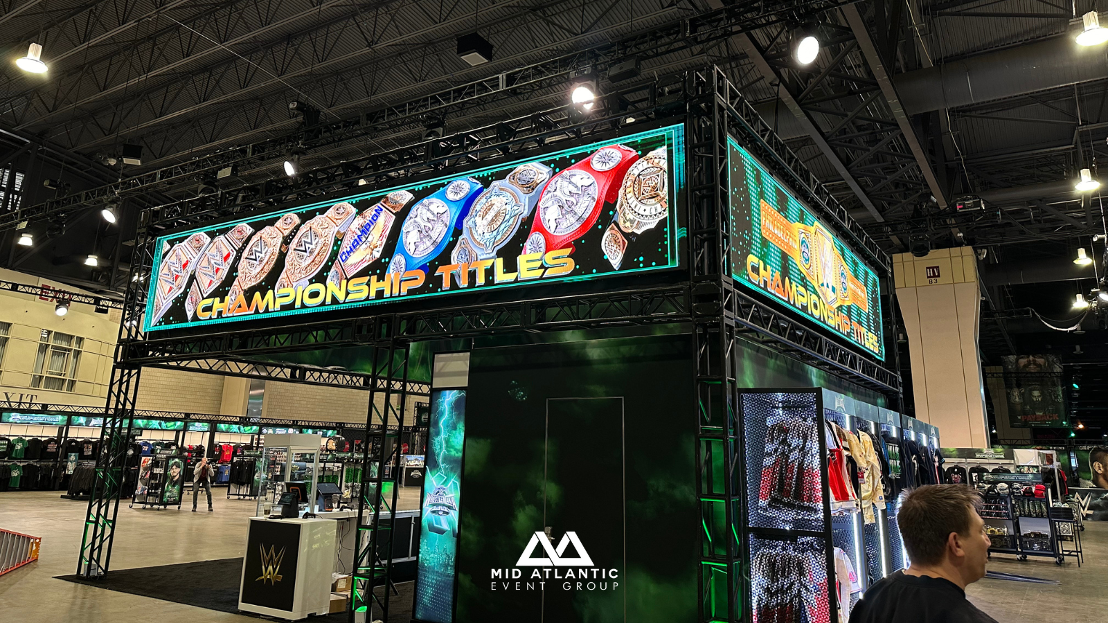 LED Video Walls By Mid Atlantic Event Group For WWE Super Store