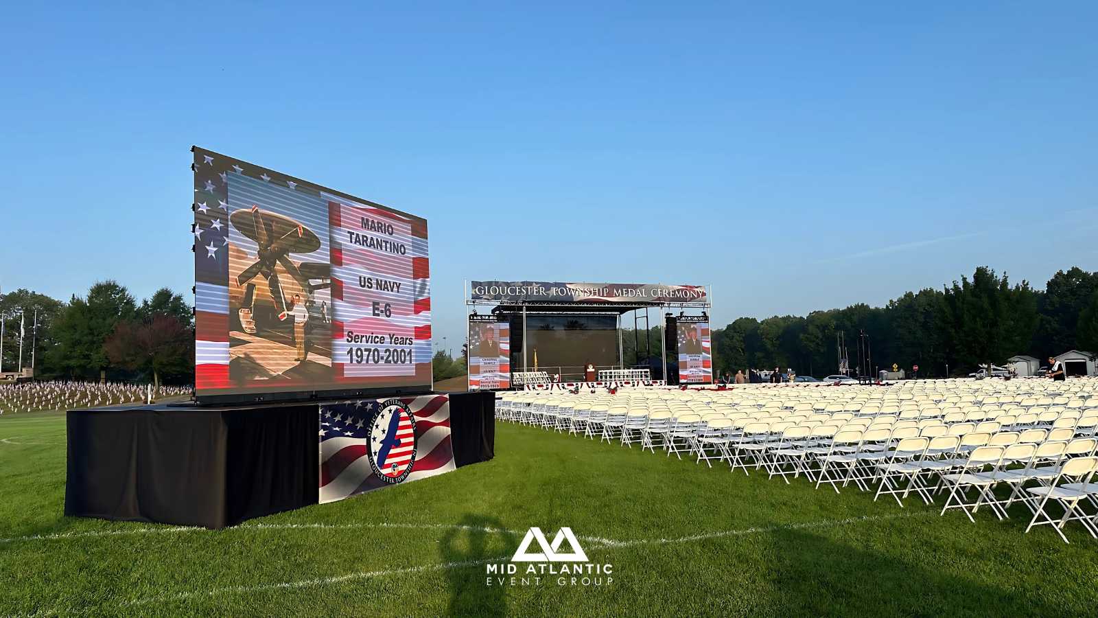 Mobile Stage Event Production for Gloucester Township Veterans Medal Ceremony 2024