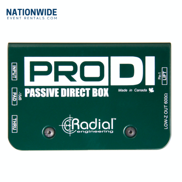 Radial ProDI 1-channel Passive Instrument Direct Box Rental